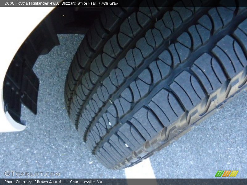 Blizzard White Pearl / Ash Gray 2008 Toyota Highlander 4WD