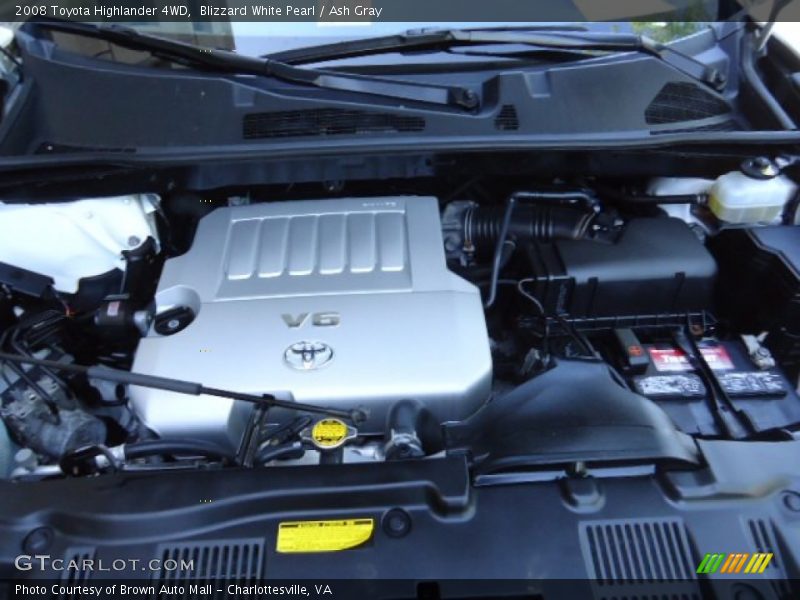Blizzard White Pearl / Ash Gray 2008 Toyota Highlander 4WD