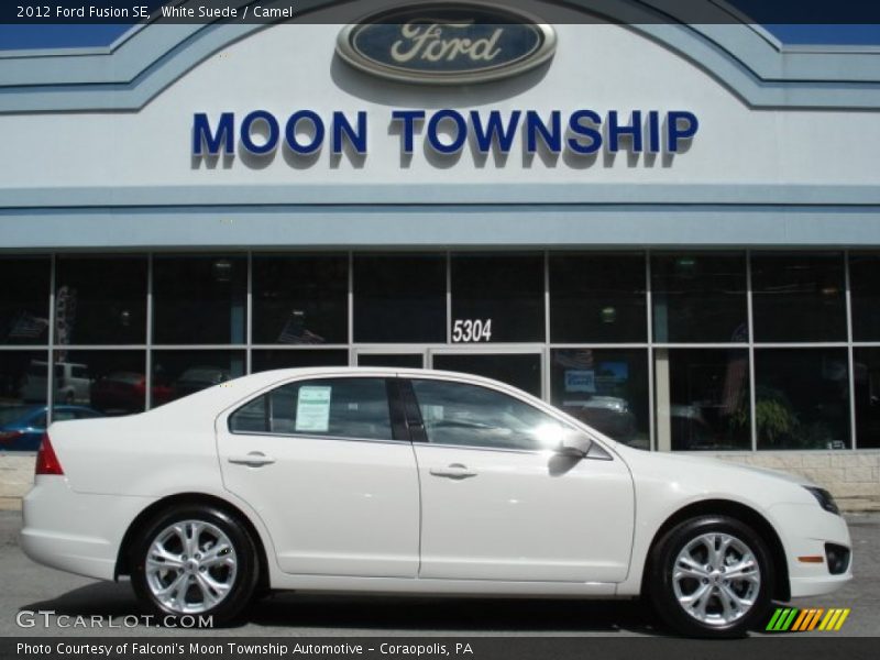 White Suede / Camel 2012 Ford Fusion SE
