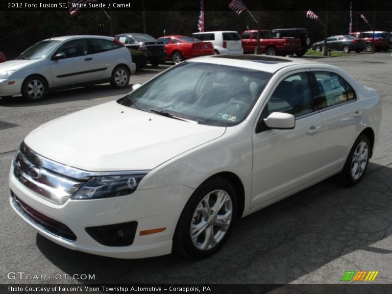 White Suede / Camel 2012 Ford Fusion SE