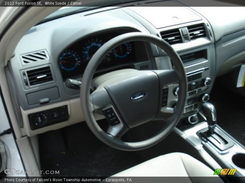 White Suede / Camel 2012 Ford Fusion SE