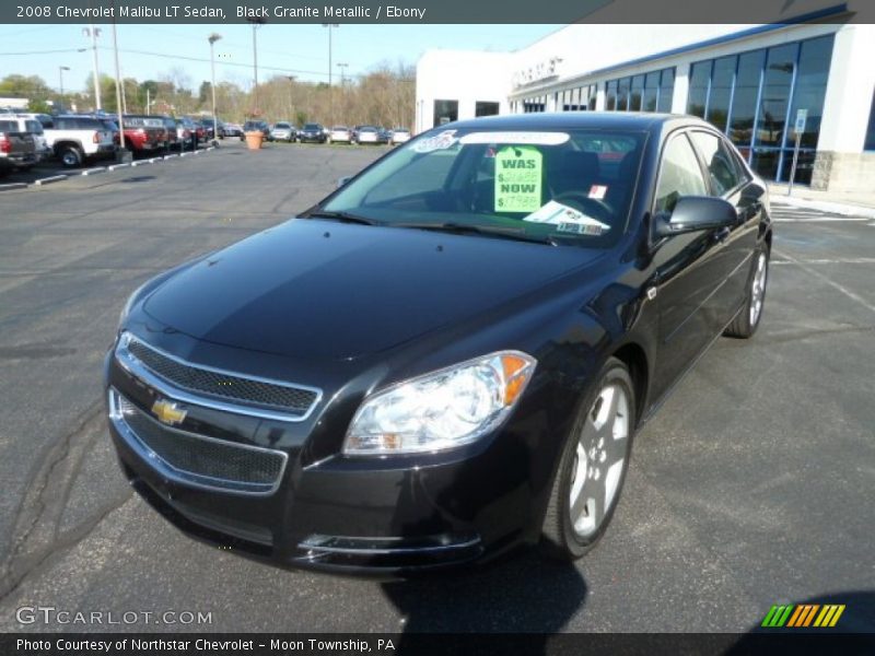 Black Granite Metallic / Ebony 2008 Chevrolet Malibu LT Sedan