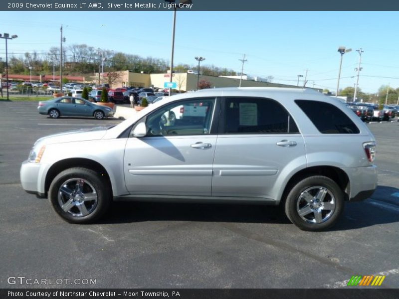 Silver Ice Metallic / Light Gray 2009 Chevrolet Equinox LT AWD