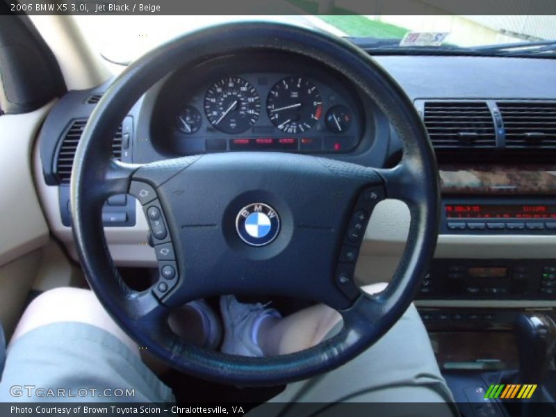 Jet Black / Beige 2006 BMW X5 3.0i