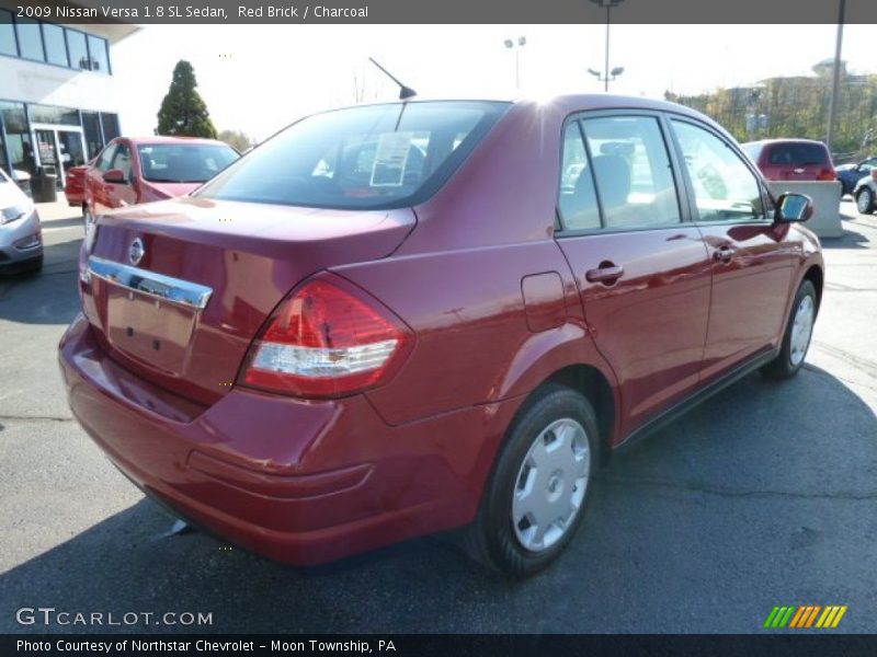 Red Brick / Charcoal 2009 Nissan Versa 1.8 SL Sedan