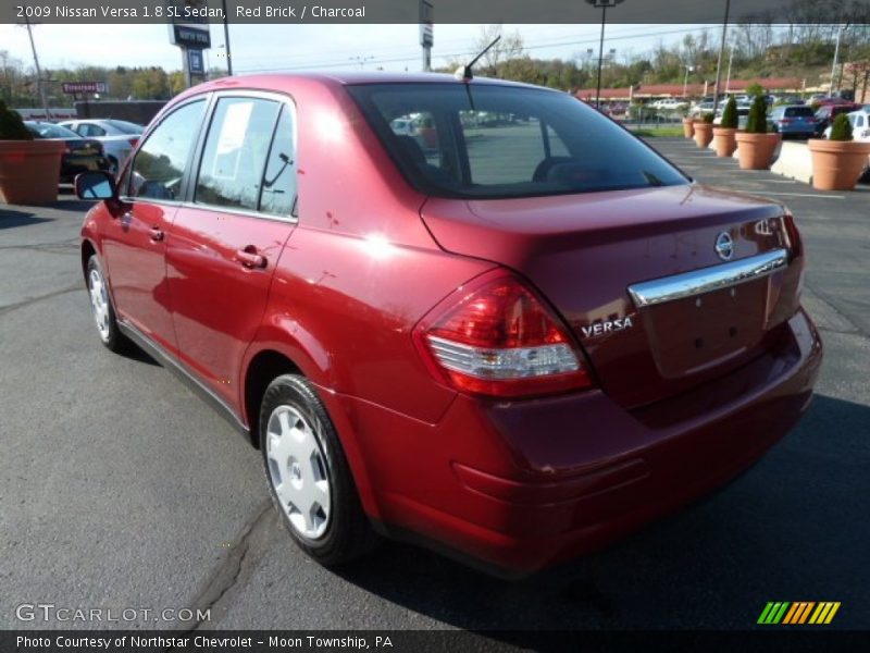 Red Brick / Charcoal 2009 Nissan Versa 1.8 SL Sedan