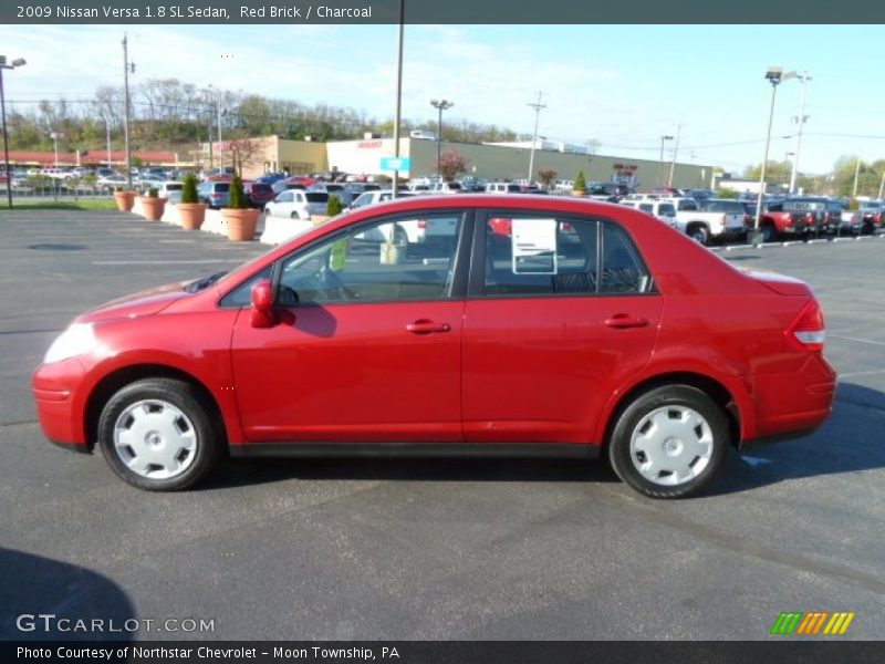Red Brick / Charcoal 2009 Nissan Versa 1.8 SL Sedan