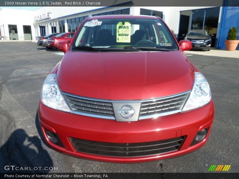 Red Brick / Charcoal 2009 Nissan Versa 1.8 SL Sedan