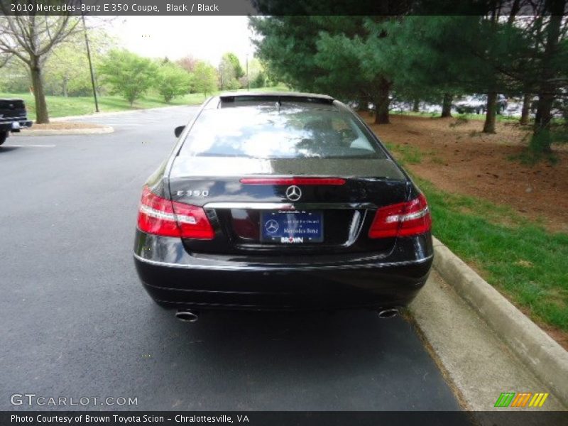 Black / Black 2010 Mercedes-Benz E 350 Coupe