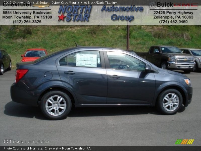 Cyber Gray Metallic / Jet Black/Dark Titanium 2012 Chevrolet Sonic LS Sedan