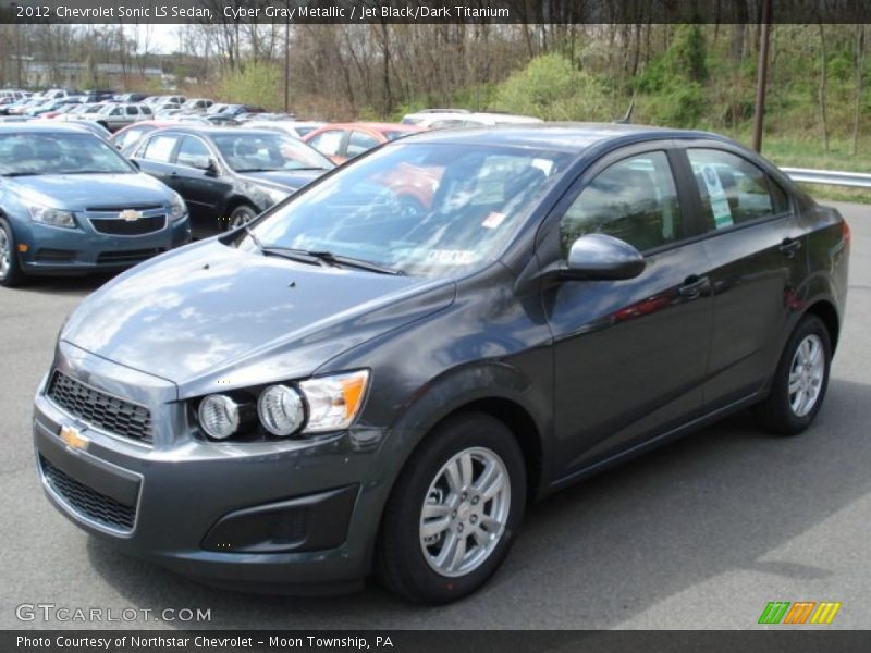 Cyber Gray Metallic / Jet Black/Dark Titanium 2012 Chevrolet Sonic LS Sedan
