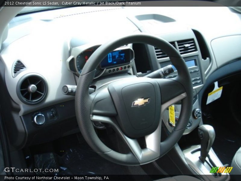 Cyber Gray Metallic / Jet Black/Dark Titanium 2012 Chevrolet Sonic LS Sedan