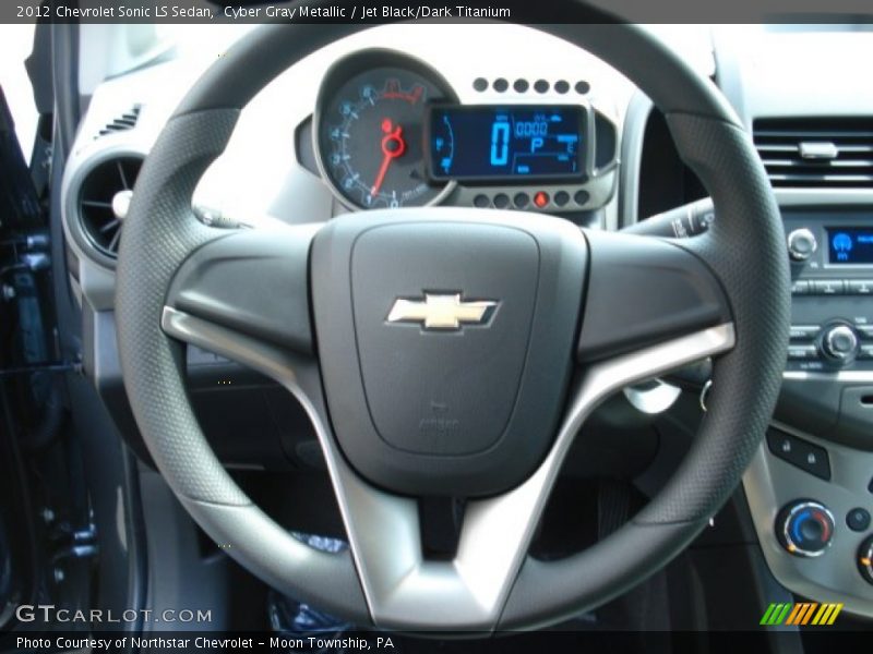 Cyber Gray Metallic / Jet Black/Dark Titanium 2012 Chevrolet Sonic LS Sedan