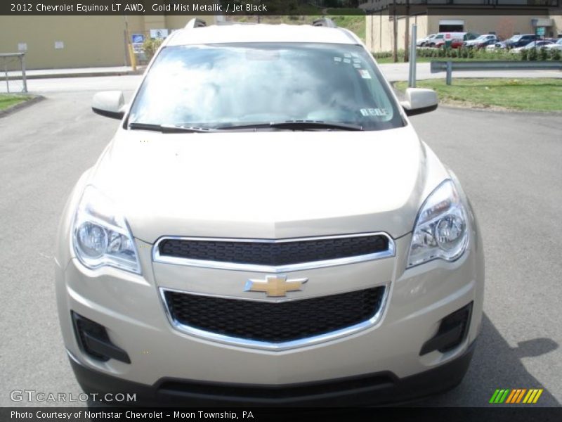 Gold Mist Metallic / Jet Black 2012 Chevrolet Equinox LT AWD
