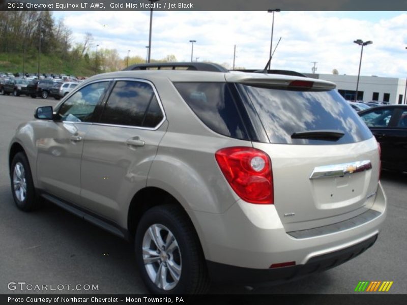 Gold Mist Metallic / Jet Black 2012 Chevrolet Equinox LT AWD