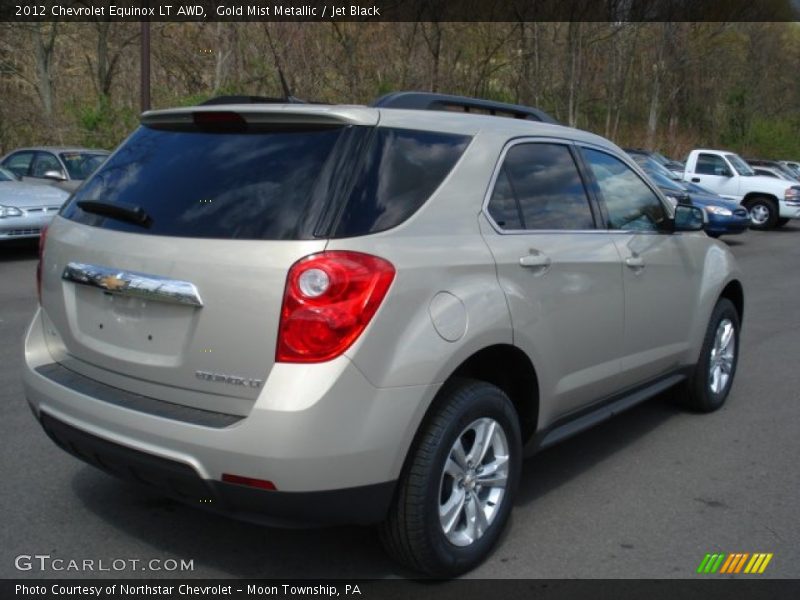 Gold Mist Metallic / Jet Black 2012 Chevrolet Equinox LT AWD