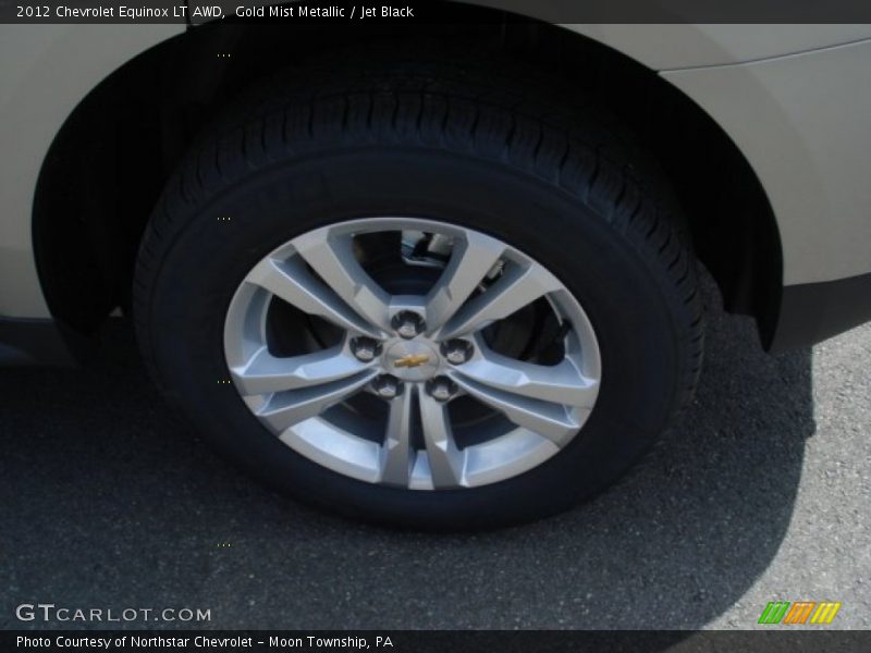 Gold Mist Metallic / Jet Black 2012 Chevrolet Equinox LT AWD