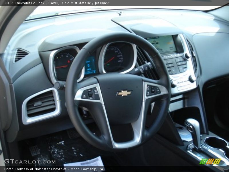 Gold Mist Metallic / Jet Black 2012 Chevrolet Equinox LT AWD