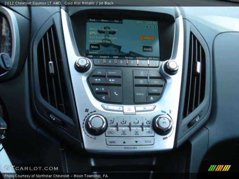 Gold Mist Metallic / Jet Black 2012 Chevrolet Equinox LT AWD