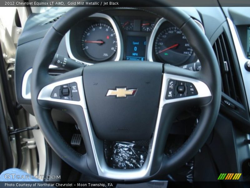 Gold Mist Metallic / Jet Black 2012 Chevrolet Equinox LT AWD