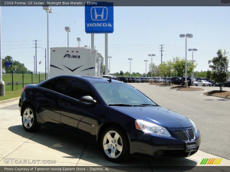 Midnight Blue Metallic / Ebony 2009 Pontiac G6 Sedan