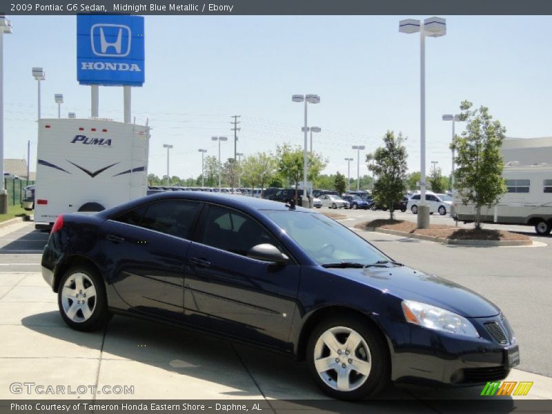 Midnight Blue Metallic / Ebony 2009 Pontiac G6 Sedan