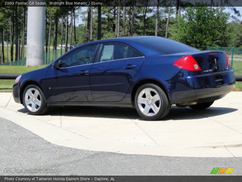 Midnight Blue Metallic / Ebony 2009 Pontiac G6 Sedan