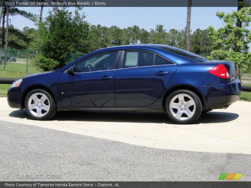 Midnight Blue Metallic / Ebony 2009 Pontiac G6 Sedan