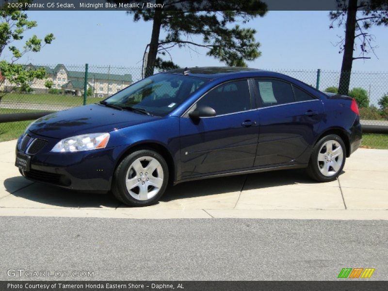 Midnight Blue Metallic / Ebony 2009 Pontiac G6 Sedan