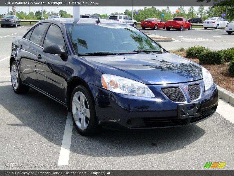 Midnight Blue Metallic / Ebony 2009 Pontiac G6 Sedan
