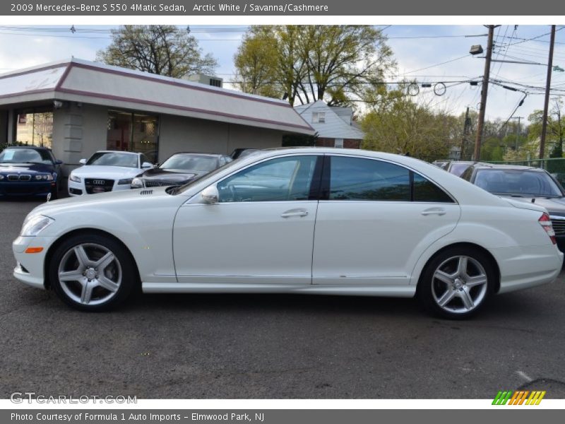 Arctic White / Savanna/Cashmere 2009 Mercedes-Benz S 550 4Matic Sedan