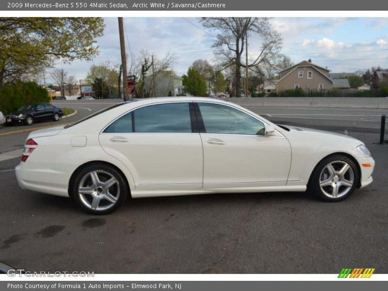 Arctic White / Savanna/Cashmere 2009 Mercedes-Benz S 550 4Matic Sedan