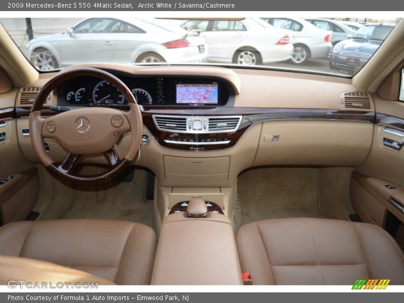 Arctic White / Savanna/Cashmere 2009 Mercedes-Benz S 550 4Matic Sedan