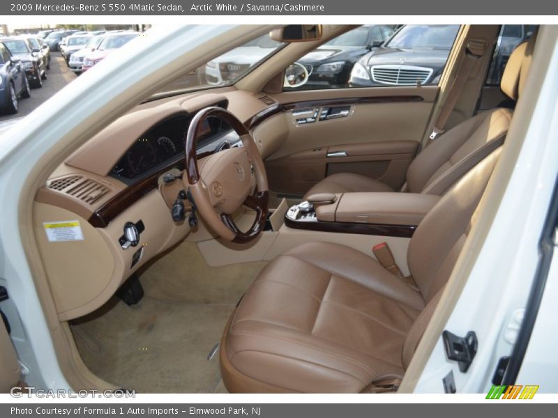 Arctic White / Savanna/Cashmere 2009 Mercedes-Benz S 550 4Matic Sedan