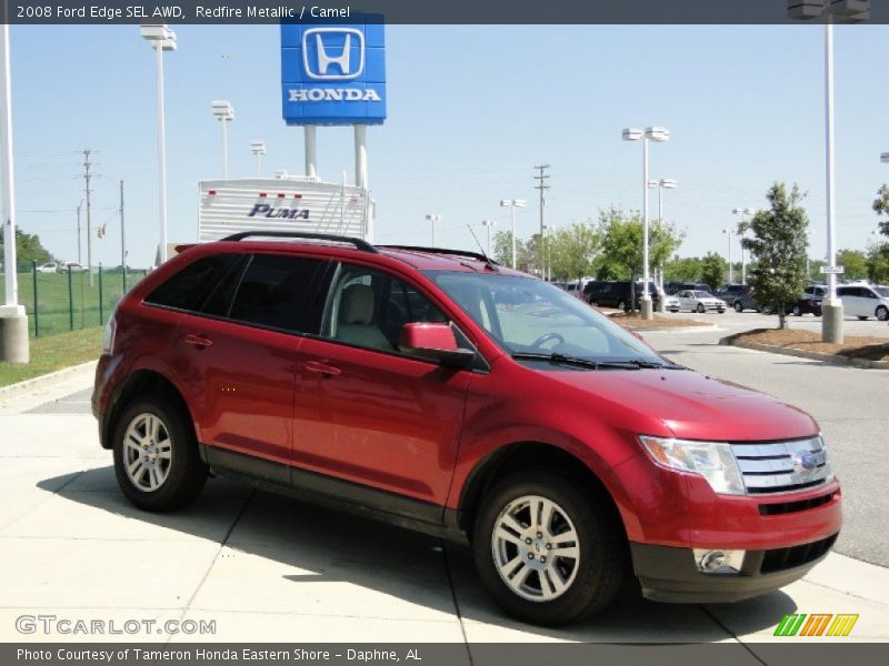 Redfire Metallic / Camel 2008 Ford Edge SEL AWD