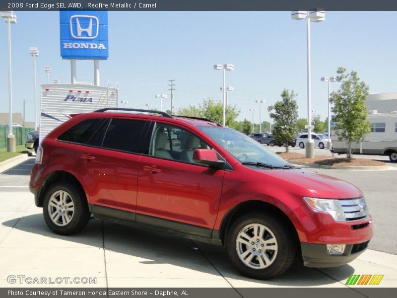 Redfire Metallic / Camel 2008 Ford Edge SEL AWD