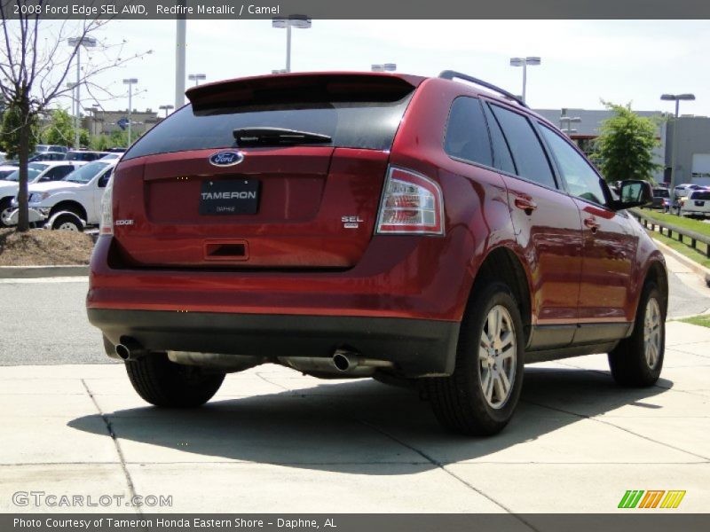 Redfire Metallic / Camel 2008 Ford Edge SEL AWD