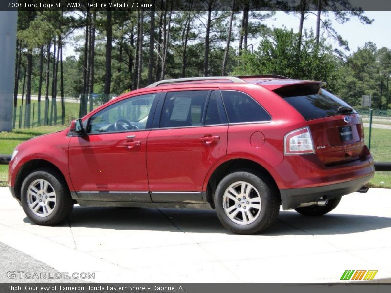 Redfire Metallic / Camel 2008 Ford Edge SEL AWD