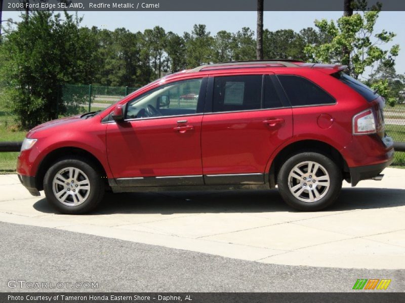 Redfire Metallic / Camel 2008 Ford Edge SEL AWD