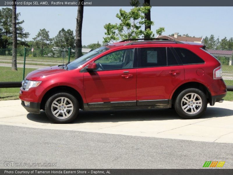 Redfire Metallic / Camel 2008 Ford Edge SEL AWD