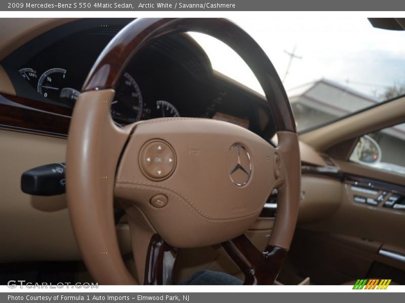 Arctic White / Savanna/Cashmere 2009 Mercedes-Benz S 550 4Matic Sedan