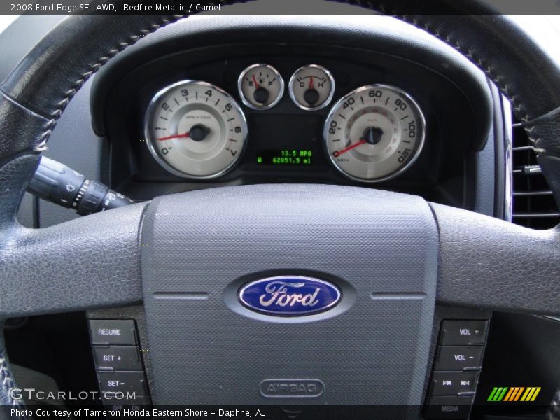 Redfire Metallic / Camel 2008 Ford Edge SEL AWD