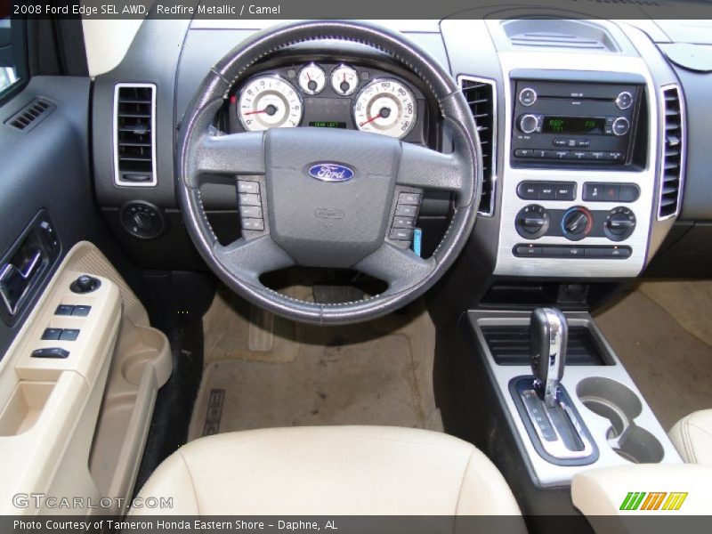 Redfire Metallic / Camel 2008 Ford Edge SEL AWD