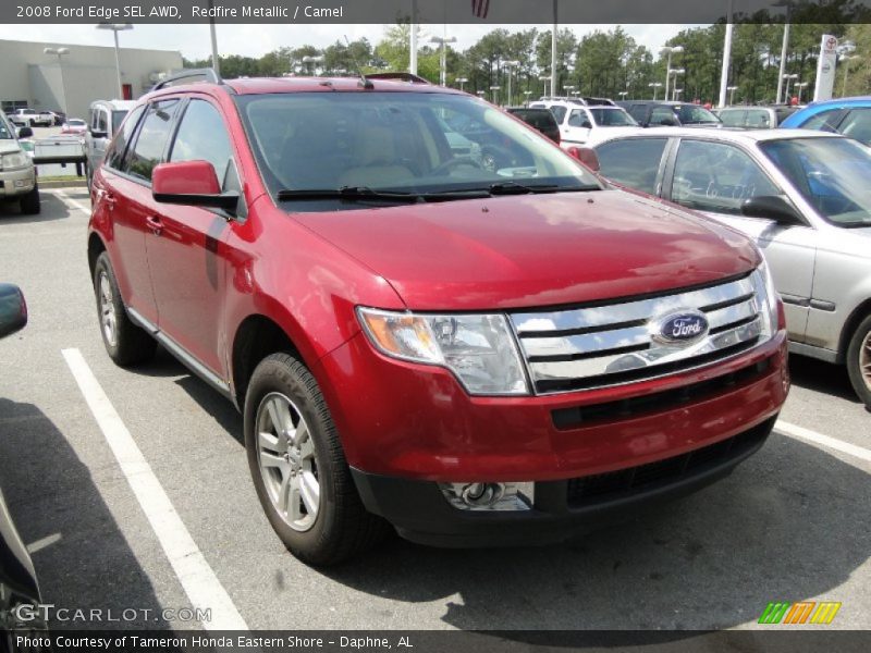 Redfire Metallic / Camel 2008 Ford Edge SEL AWD
