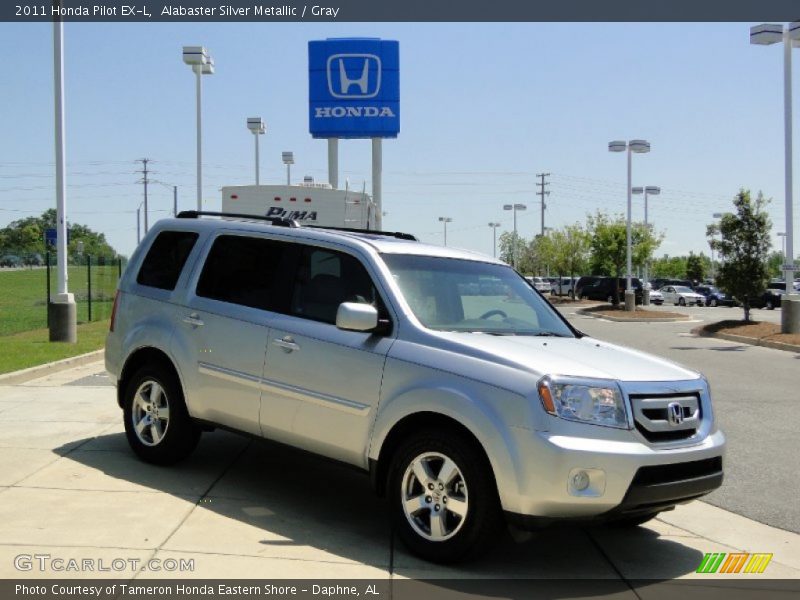 Alabaster Silver Metallic / Gray 2011 Honda Pilot EX-L