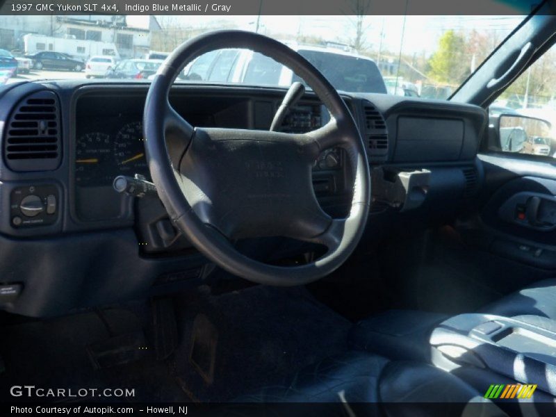 Indigo Blue Metallic / Gray 1997 GMC Yukon SLT 4x4