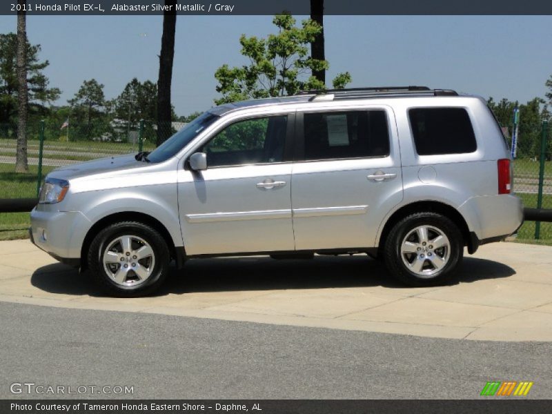 Alabaster Silver Metallic / Gray 2011 Honda Pilot EX-L