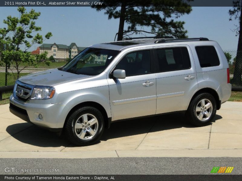 Alabaster Silver Metallic / Gray 2011 Honda Pilot EX-L