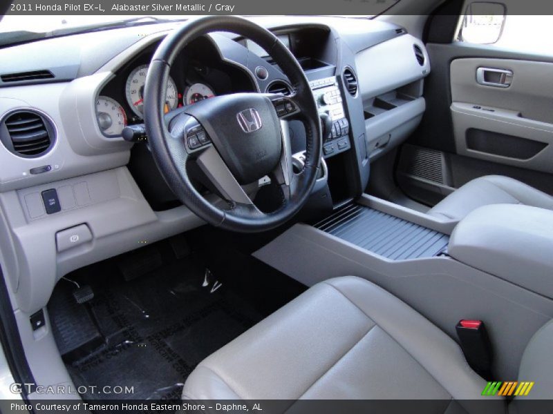 Alabaster Silver Metallic / Gray 2011 Honda Pilot EX-L