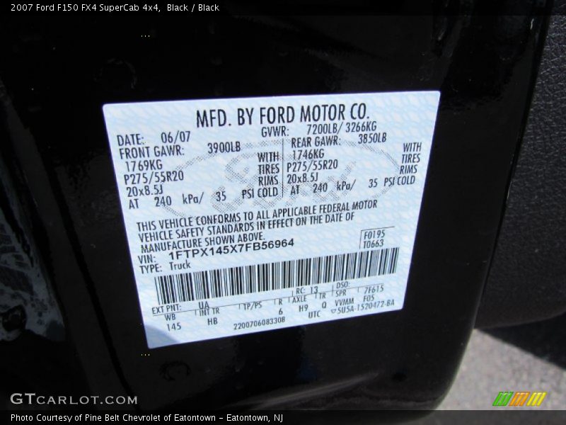 Black / Black 2007 Ford F150 FX4 SuperCab 4x4
